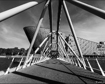 Ukraine Bike Amsterdam The Amsterdam Museum of Science NEMO, seen through Mr. J.J. van der Veldebrug.