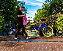 Ukraine Bike Amsterdam A street photography of the anti war bike in Amsterdam.