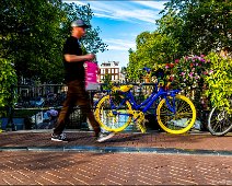 Ukraine Bike Amsterdam A street photography of the anti war bike in Amsterdam.