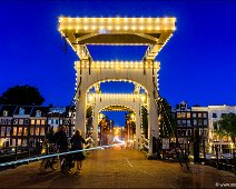 Magere Brug Amsterdam II A night view of the Magere Brug in Amsterdam.