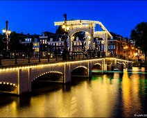 Magere Brug Amsterdam A night view of the Magere Brug in Amsterdam.