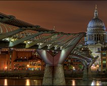 Millenium Bridge And St Pauls Cathedral