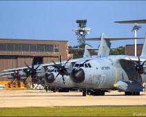 Airbus A400M Three Airbus A400M standing on the airfield of the military airbase Wunstorf, ETNW, in Lower Saxony, Germany.