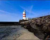 Gardur Lighthouse Iceland The Gardur Lighthouse in Iceland on a sunny day.