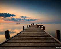 Steinhuder Meer Sonnenuntergang am Steg