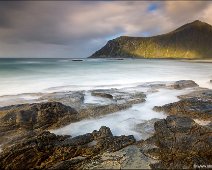 Skagsanden Beach Flakstadt Lofoten II Skagsanden Beach in Flakstadt Lofoten on a stormy day, long exposure.