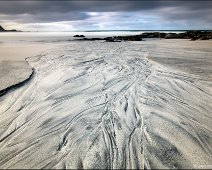 Skagsanden Beach Flakstadt Lofoten IV Skagsanden Beach in Flakstadt Lofoten on a stormy day, long exposure.