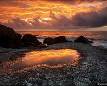 Sunset Uttakleiv Beach Lofoten Sunset at the famous Uttakleiv Beach in Lofoten, Norway, long exposure.