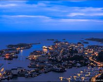 Svolvaer Lofoten nightview from above