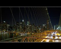 Brooklyn Bridge Night Traffic