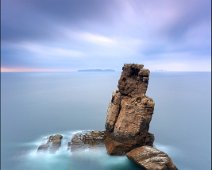 Nau dos Corvos, Peniche, Cabo Carvoeiro The Nau dos Corvos in Peniche, a stone foamtion in front of the cliffs, long exposure.