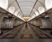 Anděl Station Prague Metro The metro station Anděl in Prague, a underground station with a unique design and architecture.