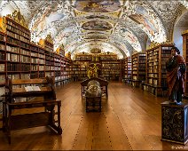 Library of the Strahov Monastery The historical library of the Monastery Strahov in Prague.