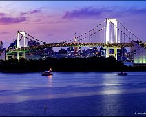 Rainbow Bridge Tokyo II The Rainbow Bridge in Tokyo, Japan, at sunset.