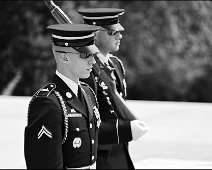 Changing of the Guard in Arlington The changing of the guard at the National Cemetery in Arlington, Washington D.C.